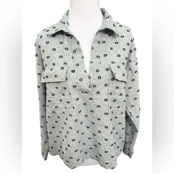 LOFT V-Neck Pocket Popover - Picture 4 of 10